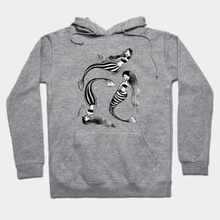 Drifting Along The Currents - Striped Mermaids 2 0f 2 Hoodie